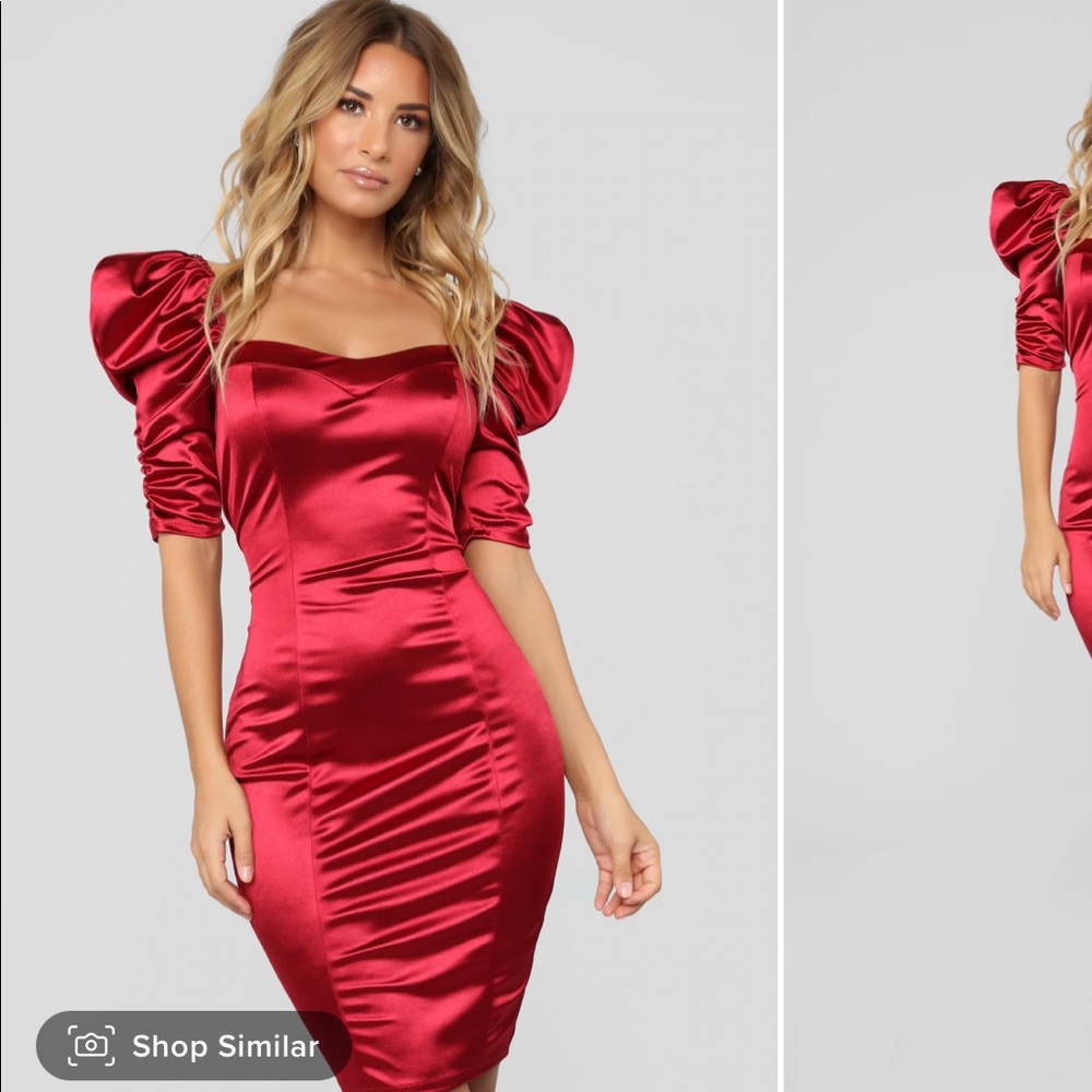 Puffy sleeve dress